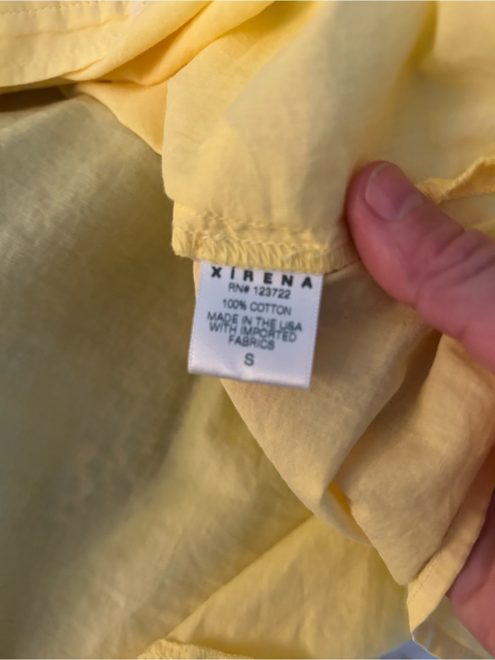 XiRENA Bright Yellow Button-Front Tunic NWT (please read) - Picture 6 of 7